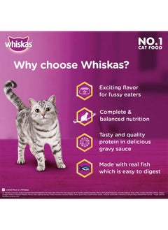 Whiskas Tasty Mix Adult (1+ Year) Wet Cat Food, Seafood Cocktail Wakame Seaweed in Gravy, 70 g, Pack of 28|Made with Real Fish|Complete & Balanced Nutrition for Adult cat - pzsku/ZCC66BE3AB3554DC2FB79Z/45/_/1738306721/ebeac77c-0818-430b-8929-87ef7fee59fa