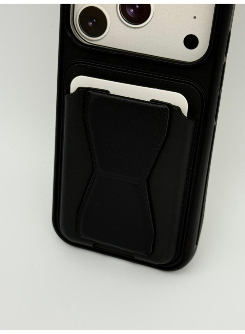 general Magnetic Leather Stand Wallet Case for iPhone 17 ProMax – Foldable Kickstand Card Holder Protective Cover - Image 4