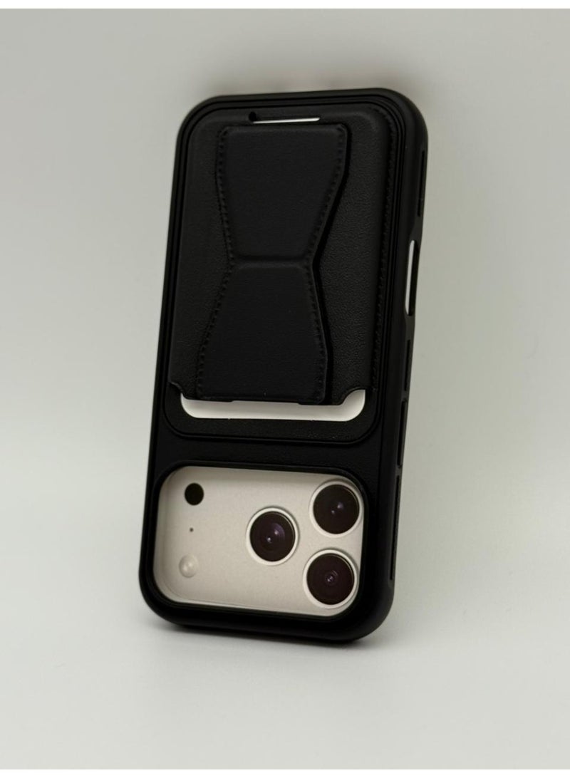 general Magnetic Leather Stand Wallet Case for iPhone 17 ProMax – Foldable Kickstand Card Holder Protective Cover - Image 2