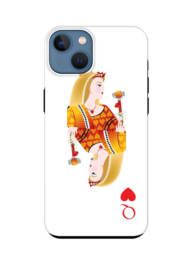 Stylizedd Tough Pro Series Case for Apple iPhone 14 Plus Case Dual Layer hybrid PC & TPU Customized Mobile Cover Shield with inner TPU protection Matte Finish - Queen Of Hearts 