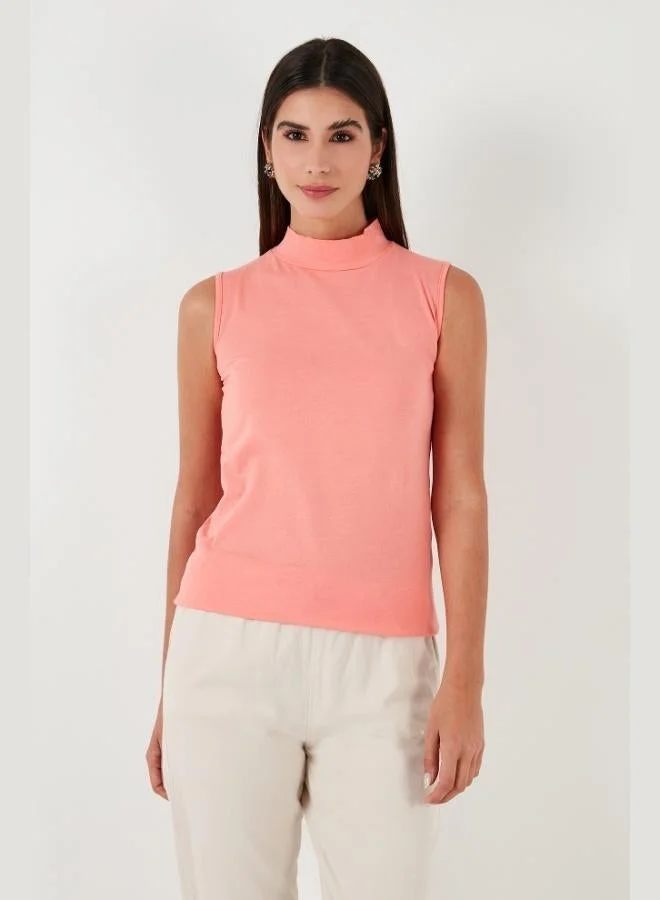 Lela Lela Cotton Sleeveless High Neck T-Shirt Women's T-SHIRT 5865710