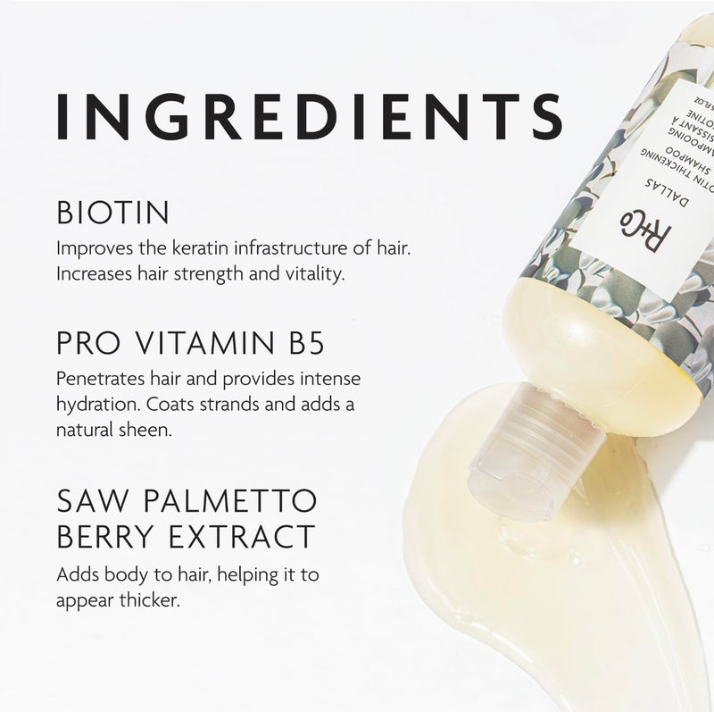 R+Co Dallas Thickening Shampoo | Biotin for Hair Growth, Thickening, + Strengthening | Vegan + Cruelty-Free | - Image 2