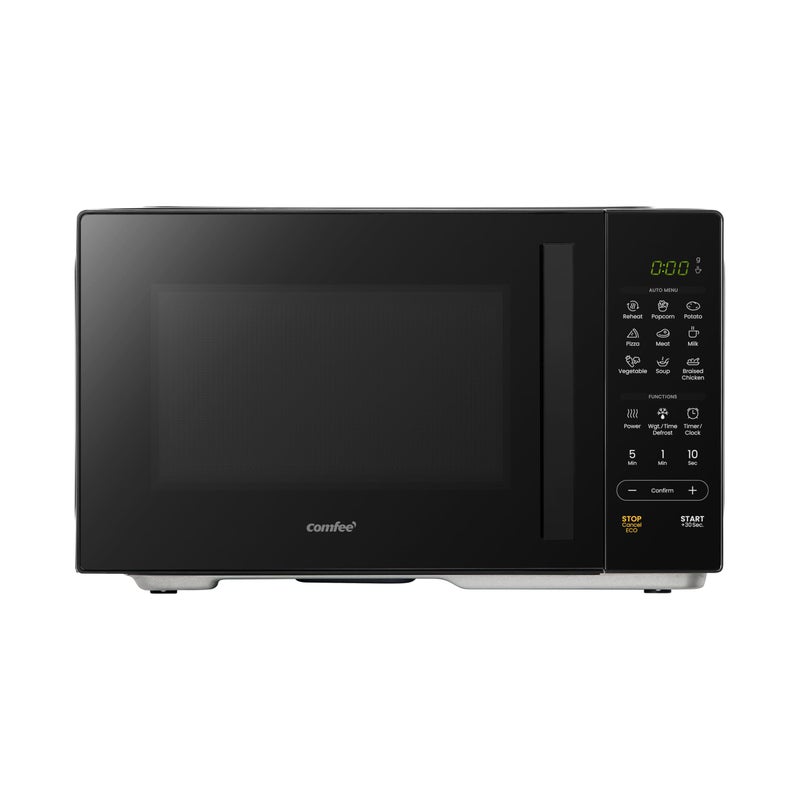 COMFEE' 23L Digital Solo Microwave Oven, 900W Compact Countertop Microwave with Inverter,9 Auto Menus, 5 Power Levels, Express Cook,Defrost, Easy Control, Timer, ECO Mode, Black - CMO-E232NL(BK) - Image 1