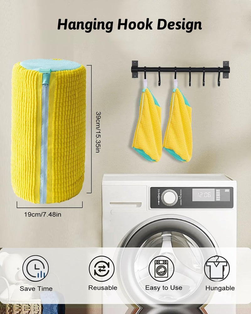 acdiac Shoe Washing Machine Bag Reusable Zippered Laundry Shoe Cleaning Bag For Household Machine Wash Dry Multifunctional (Blue-1pcs) - Image 5