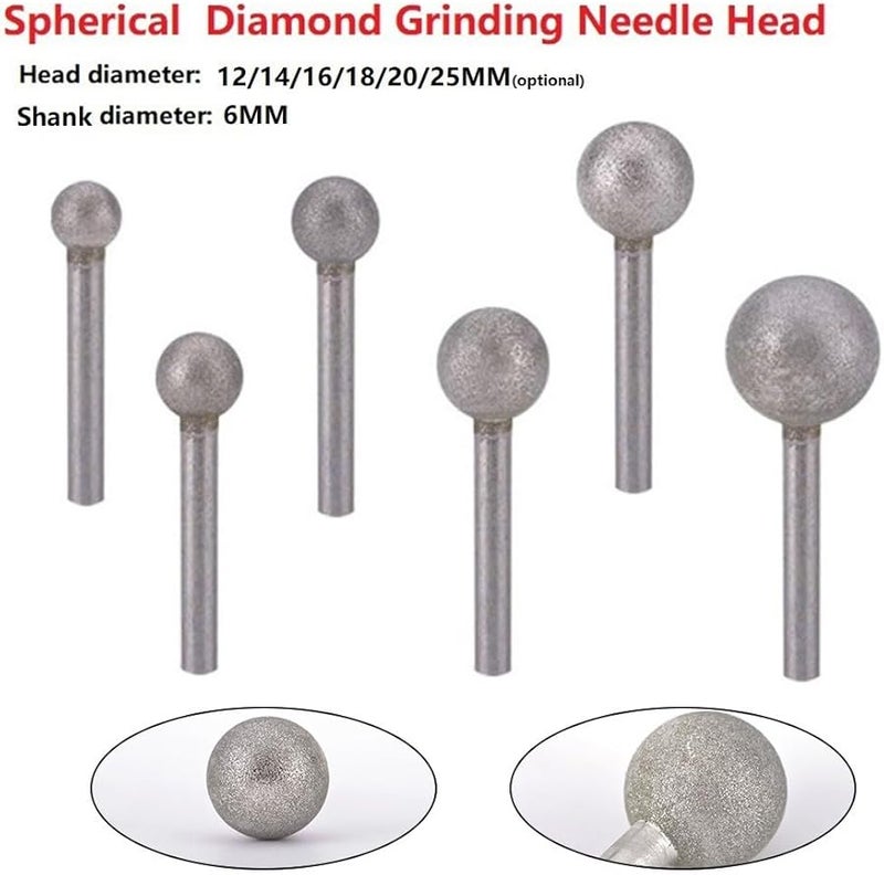 25mm Spherical Head Emery Grinding Bit Rotary Tool for Stone Glass Ceramics - Image 5
