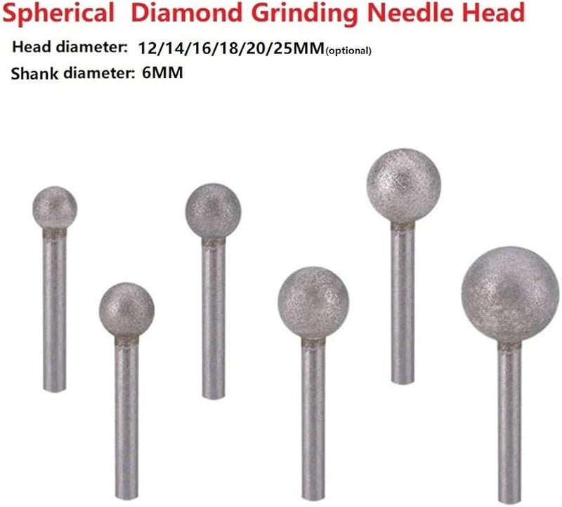 25mm Spherical Head Emery Grinding Bit Rotary Tool for Stone Glass Ceramics - Image 1