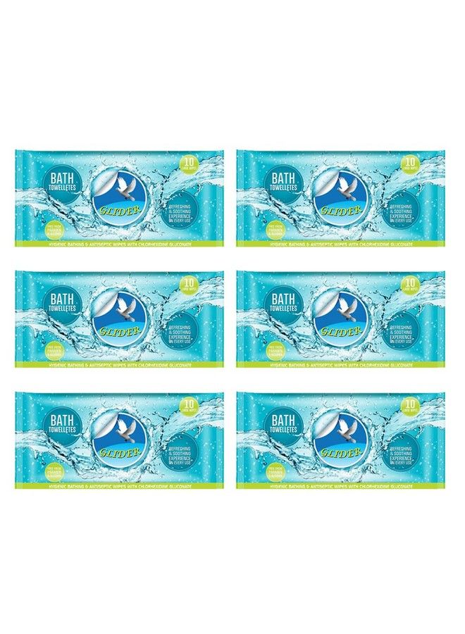 GLIDER Body Cleansing Wet Bed Bath Wipes For Adults ; Large Rinse Free Body Cleansing Wipes ; Aloe Vera & Vitamins ; Cleanse & Protect (Pack Of 6(60 Count)) - Image 2