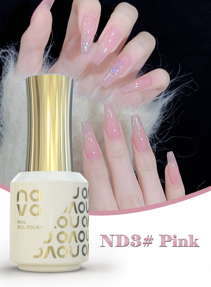 Novo 5-in-1 Gel Nail Polish, Multifunctional Gel Nail, UV & LED Cured Nail Builder and Strengthener Gel, Soak-Off Long-Lasting Nail Gel for DIY Manicure -15ml - Image 2