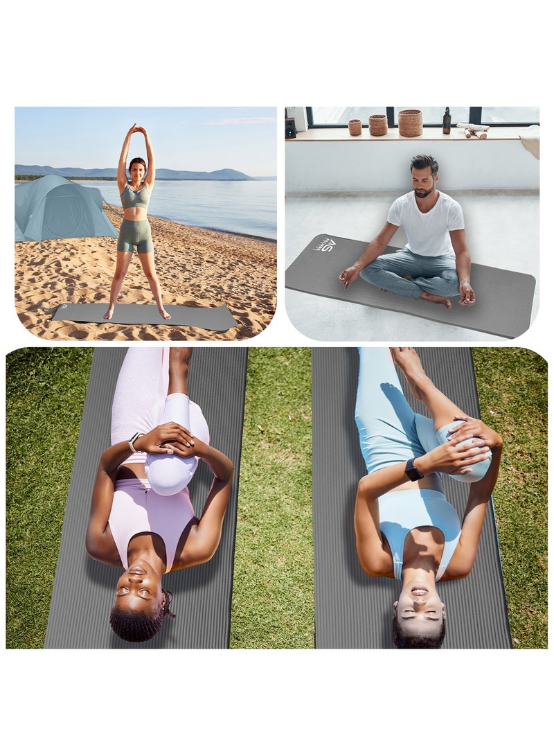 Allure Sphere Sphere Yoga Mat 10Mm Thick Double Sided Non-Slip Nbr Exercise Mat - Ideal Floor Mat For Gymnastic Pilates Fitness Workout Stretching - Training Equipment For Home Gym & Outdoor - Image 3
