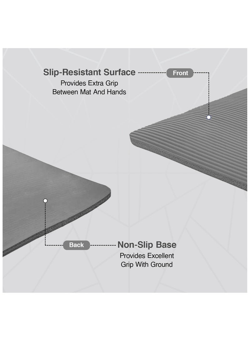 Allure Sphere Sphere Yoga Mat 10Mm Thick Double Sided Non-Slip Nbr Exercise Mat - Ideal Floor Mat For Gymnastic Pilates Fitness Workout Stretching - Training Equipment For Home Gym & Outdoor - Image 4