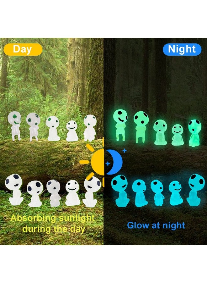 CCINEE 20Pcs Glow in Dark Tree Elves Fairy Luminous Ghost Micro Landscape Accessories Miniature Tree Elves Decoration for Garden Landscape Aquarium Dollhouse Potted Plants Decoration - Image 3