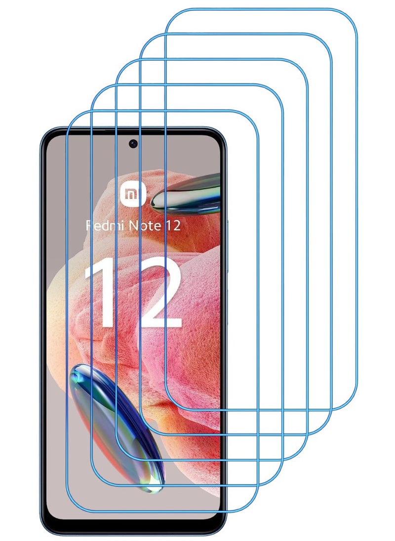 ACLIX 5 Pieces Antistatic ESD Dustproof Premium Quality High Definition Clear Tempered Glass Screen Protector Designed For Xiaomi Redmi Note 12 - Image 1