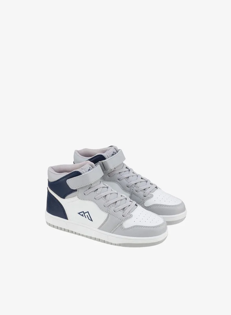 Boys Hook & Loop High Top School Sneakers