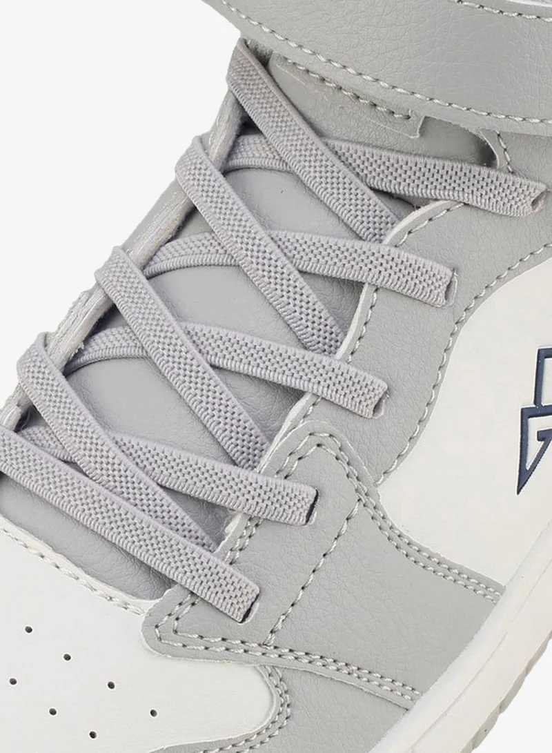 Oaklan By Shoexpress WHITE Boys Hook & Loop High Top School Sneakers for Men | Best Price UAE