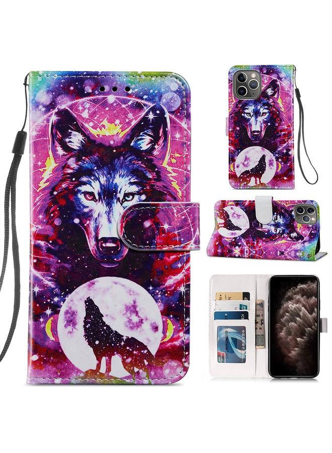 Painted Pattern Horizontal Flip Leather Case with Holder & Card Slots & Photo Frame For iPhone 11 Pro Max