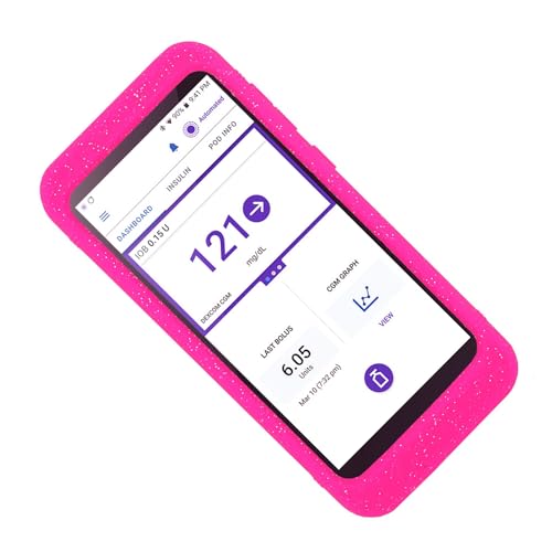 SNK Mix Silicone Case for Omnipod 5 Receiver Continuous Glucose Monitoring Glitter Hpink - Image 2
