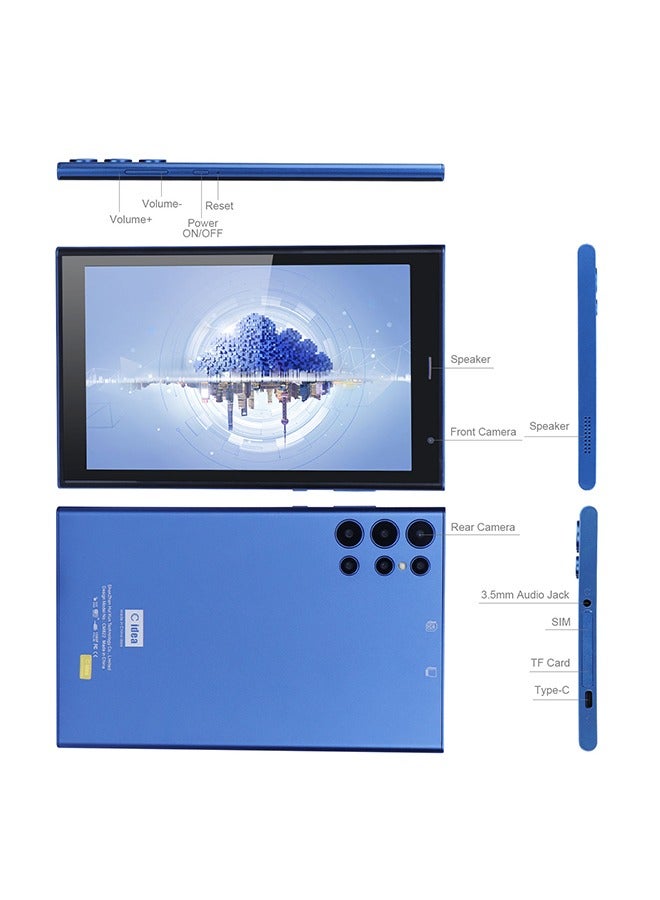 C idea 8 Inch Tablet, Google Android 9.0 Dual Cameras 256GB Storage Long Battery Life For Adults Teenagers CM822 Blue - Image 5