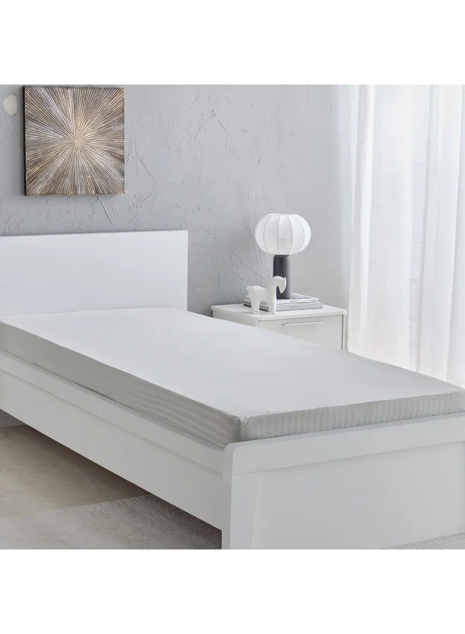 Home Box Hamilton Striped Satin Cotton Single Fitted Sheet 200 x 36 x 90 cm
