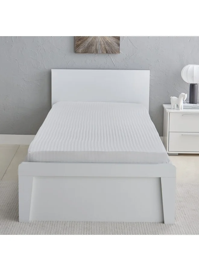 Home Box Hamilton Striped Satin Cotton Single Fitted Sheet 200 x 36 x 90 cm