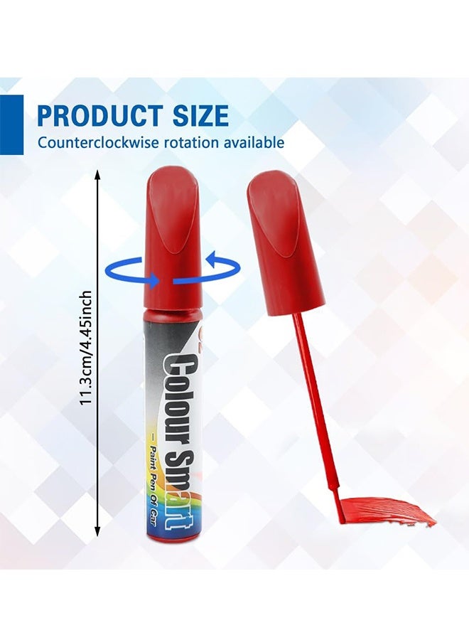 2 Pcs Red Car Scratch Remover Pen Professional Automotive Paint Scratch Repair Tool Car Pro Mending Touch Up Paint Pen,Essential Car Accessories for Paint Scratch Fix​ - Image 2