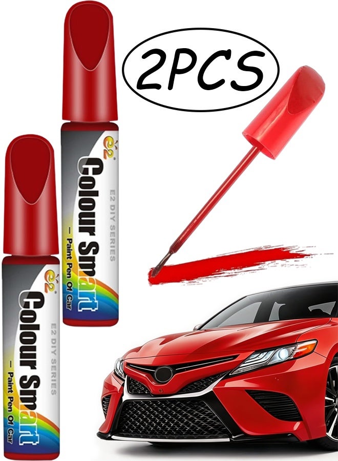 2 Pcs Red Car Scratch Remover Pen Professional Automotive Paint Scratch Repair Tool Car Pro Mending Touch Up Paint Pen,Essential Car Accessories for Paint Scratch Fix​ - Image 1