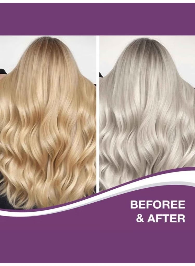 كارسيل قناع الشعر الأرجواني من كارسيل 500 مل - علاج احترافي مضاد للنحاس للشعر الأشقر والمبيض والمميز، ترطيب عميق وقناع للعناية باللون. - Image 4