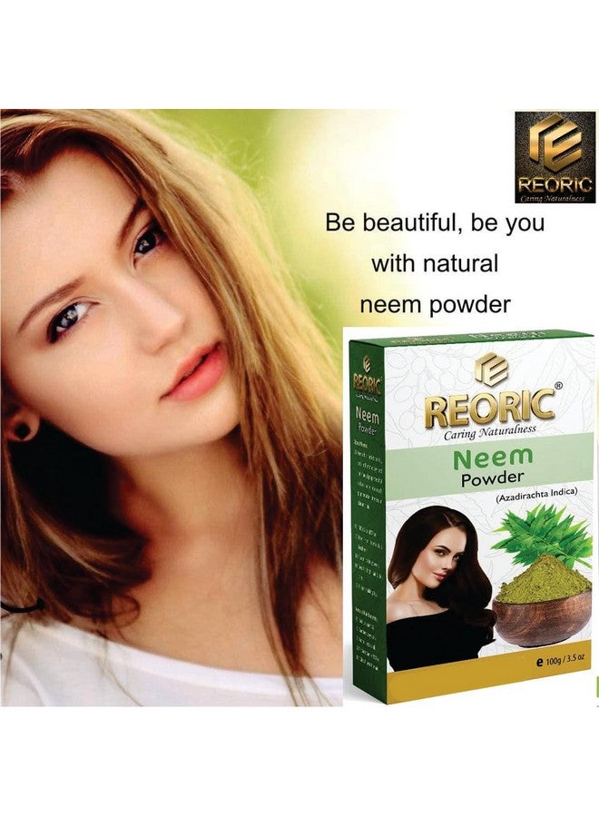 Reoric neem powder |neem powder for face pack organic |pure neem powder |pure organic neem powder for face,body,skin, & hair |azadirachta indica (100g, Pack of 1, Multipurpose) - Image 3