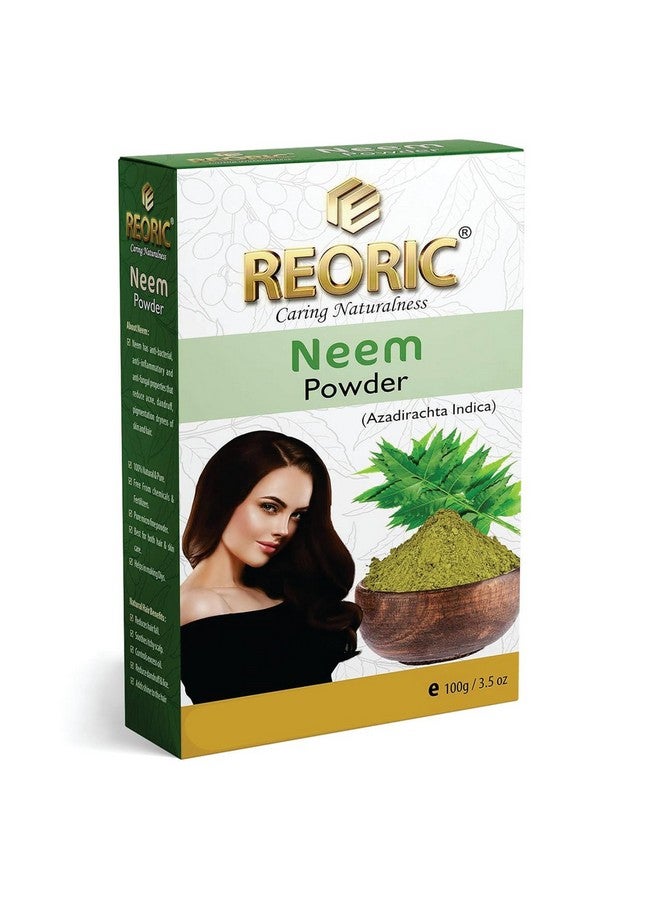 Reoric neem powder |neem powder for face pack organic |pure neem powder |pure organic neem powder for face,body,skin, & hair |azadirachta indica (100g, Pack of 1, Multipurpose) - Image 1