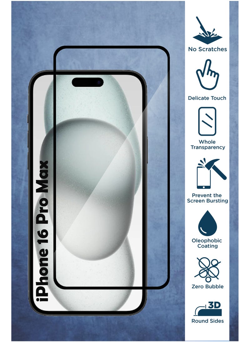 2 in 1 Pack Crystal Clear Flexible Protective Silicone -MagSafe/Wireless Charging Back  Case and Tempered Glass Screen Protector For iPhone 16 Pro Max