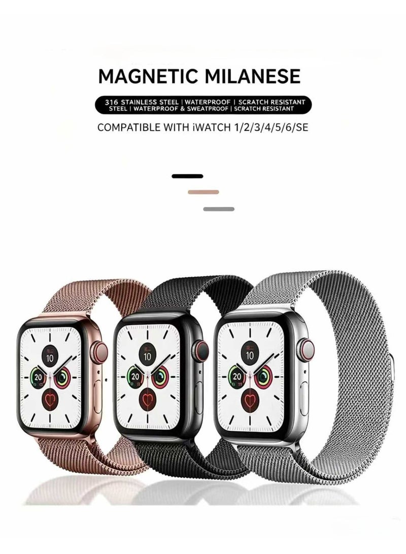 أبل ووتش حزام 45 ملم 44 ملم 42 ملم ، ميرانس استبدال حزام ، سلسلة iwatch 9 / 8 / 7 / SE / 6 / 5 / 4 / 3 / 2 / 1 - Image 2