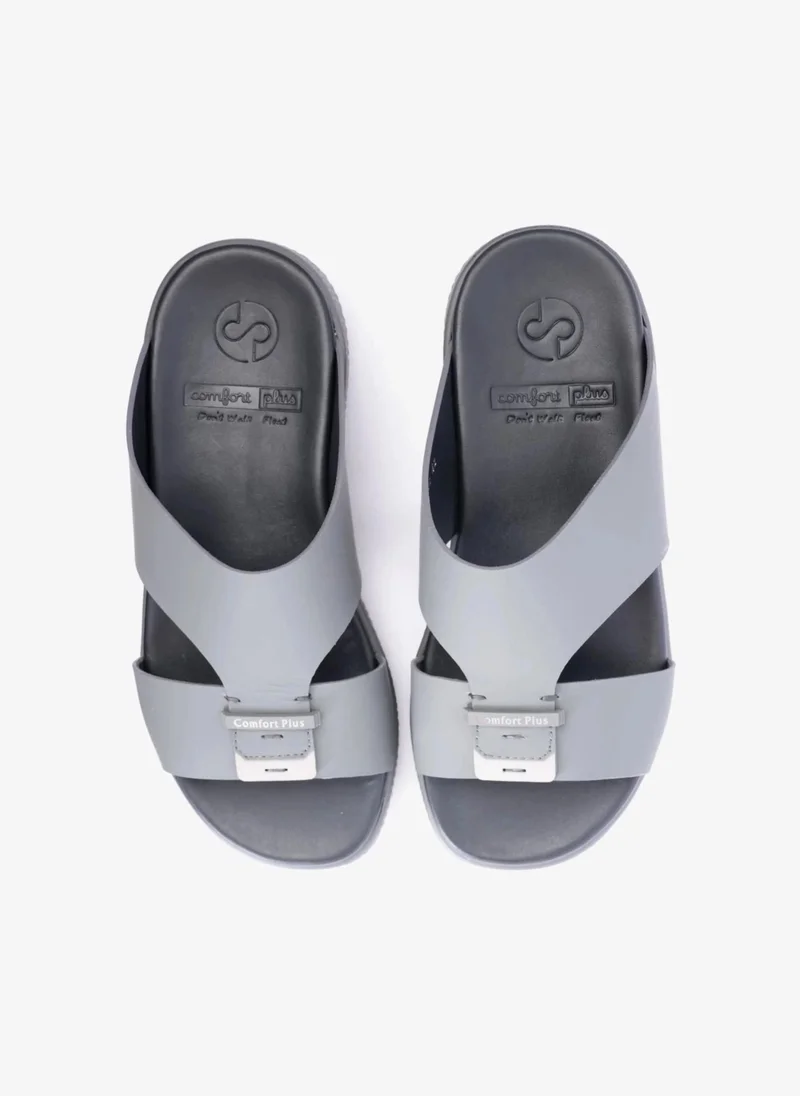 Comfort Plus COMFORT PLUS STYLISH AND BUCKLE CLOSURE MEN SANDAL GREY