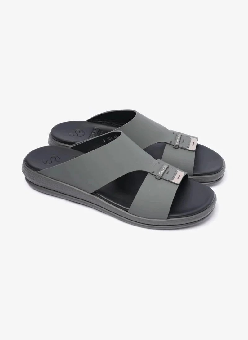 Comfort Plus COMFORT PLUS STYLISH AND BUCKLE CLOSURE MEN SANDAL GREY