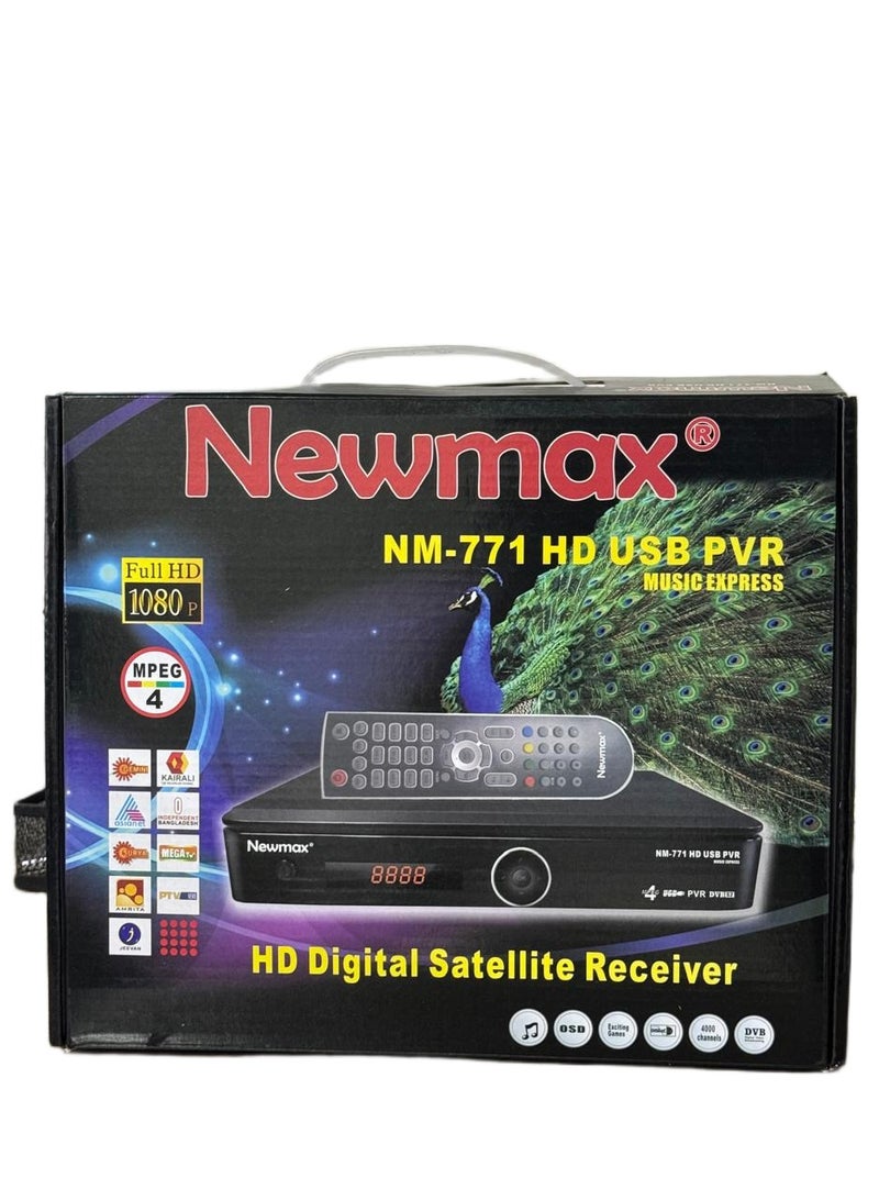 Newmax NM-771 HD USB PVR Digital Satellite Receiver – Full HD 1080p, MPEG-4, 4000 Channels