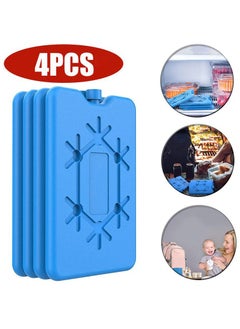MileMelo 4 Pcs Reusable Ice Packs for Lunch Box - Ultra Thin Freezer Packs for Coolers, Long-Lasting Cooling Gel Packs for Work/School/Picnic/Camping, Food Freshness Cooler Bag Accessories with Lightweight Design  - Image 1