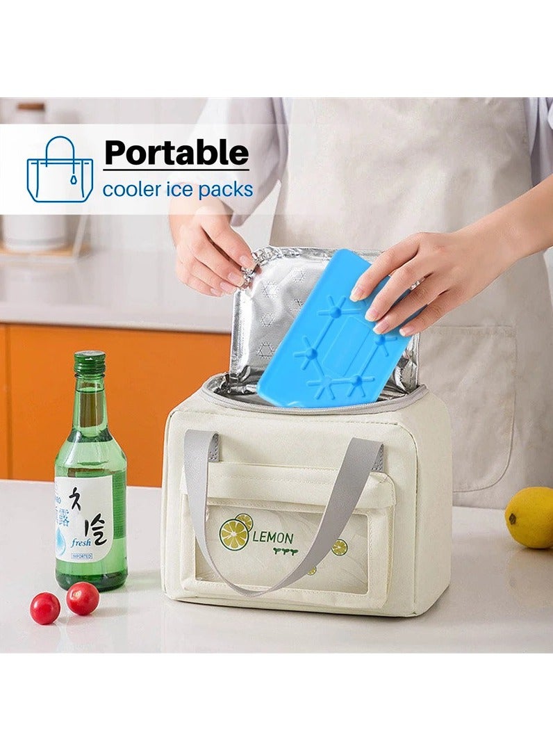 MileMelo 4 Pcs Reusable Ice Packs for Lunch Box - Ultra Thin Freezer Packs for Coolers, Long-Lasting Cooling Gel Packs for Work/School/Picnic/Camping, Food Freshness Cooler Bag Accessories with Lightweight Design  - Image 3