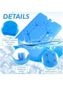 MileMelo 4 Pcs Reusable Ice Packs for Lunch Box - Ultra Thin Freezer Packs for Coolers, Long-Lasting Cooling Gel Packs for Work/School/Picnic/Camping, Food Freshness Cooler Bag Accessories with Lightweight Design  - Image 4