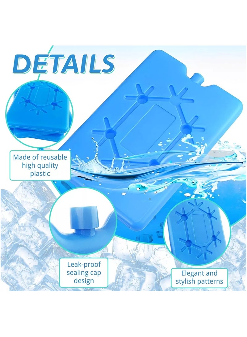 MileMelo 4 Pcs Reusable Ice Packs for Lunch Box - Ultra Thin Freezer Packs for Coolers, Long-Lasting Cooling Gel Packs for Work/School/Picnic/Camping, Food Freshness Cooler Bag Accessories with Lightweight Design  - Image 4