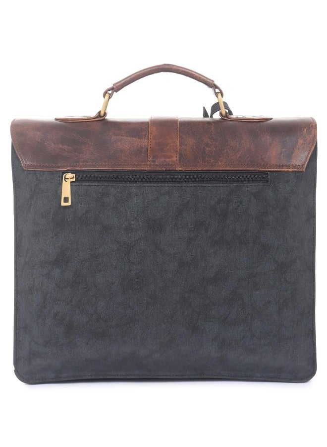 Walrus Maestro Series Silver Natural Leather 15.6 Inch Laptop Bag With Sleeve - Image 4
