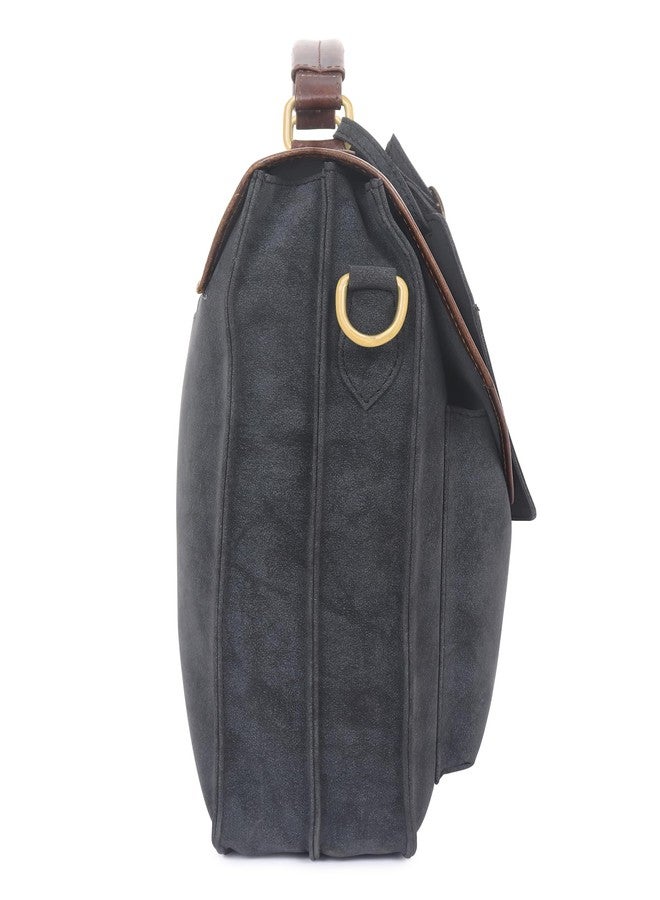 Walrus Maestro Series Silver Natural Leather 15.6 Inch Laptop Bag With Sleeve - Image 3