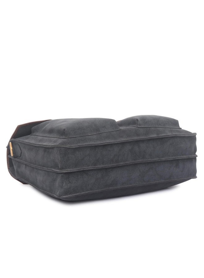 Walrus Maestro Series Silver Natural Leather 15.6 Inch Laptop Bag With Sleeve - Image 5