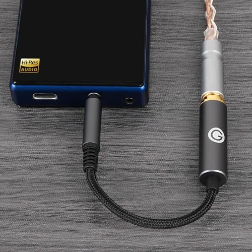 GEEKRIA 3.5mm Stereo Male to 4.4mm Balanced Female Adapter Cable, 5-Core Audio Conversion Cord, Headphone Plug Adapter, Aluminum Alloy Connector, PP Yarn Braided Upgrade Wire (0.5ft) - Image 4