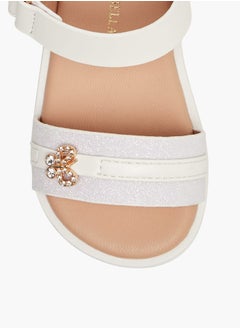 Flora Bella By Shoexpress Girls Butterfly Embellished Strap Sandals With Hook And Loop Closure Ramadan Collection  - Image 2