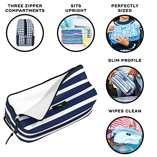 SCOUT 3Way Toiletry Bag Travel Makeup Pouch for Women with Three Zipper Compartments Stands Upright Wipes Clean - Image 3