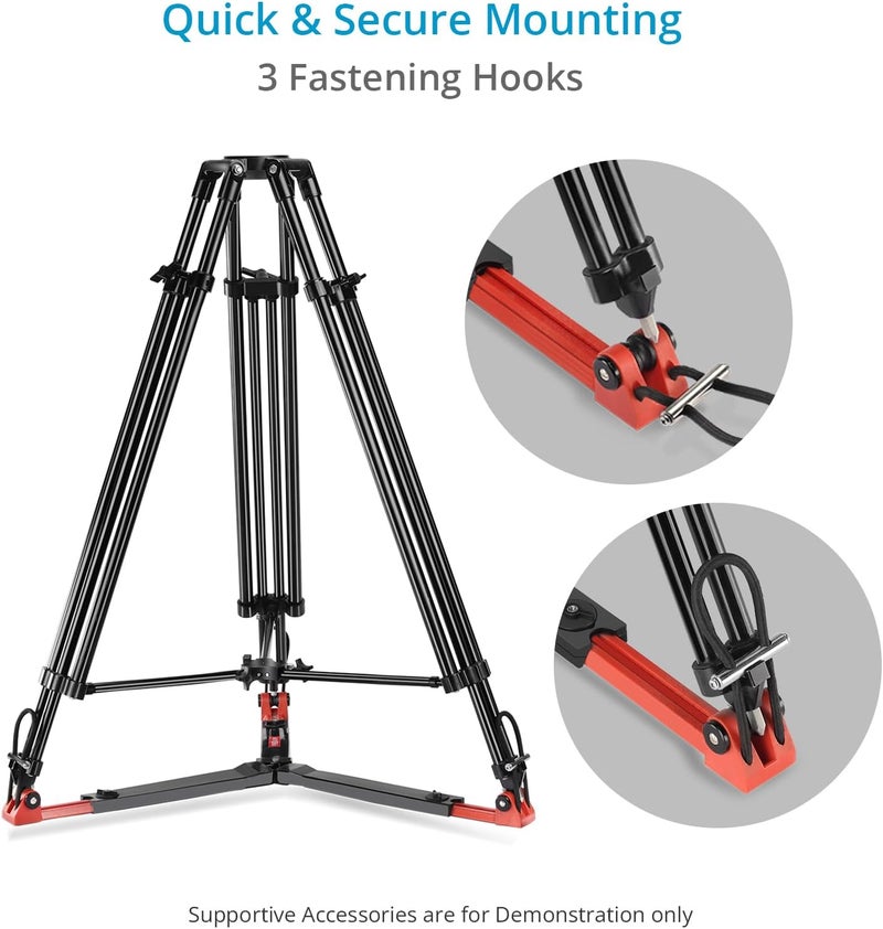 PROAIM Heavy-Duty Ground Spreader V1 for Twin Spiked Feet Camera Tripods. 13.8 to 22.8" Adjustable Radius. Payload up to 90kg/209lb(P-RBSP-V1) - Image 3