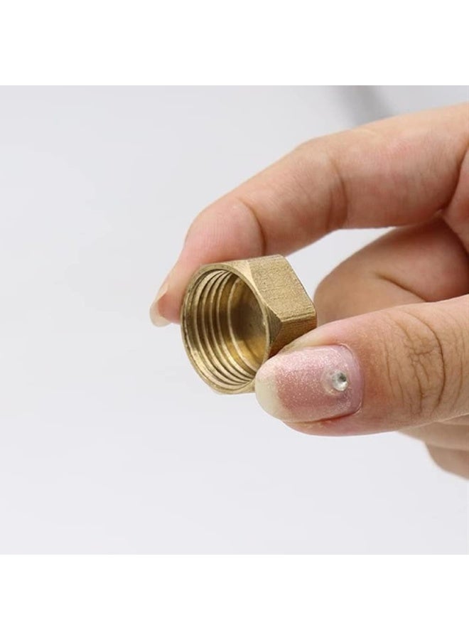 Royal Apex 2Pcs Set Brass Multi Purpose Hose Fittings With Bsp Thread For Plumbing Gas Hot Water Pipe Connector Pneumatic Etc Female Endcap 1/2 Inch - Image 4