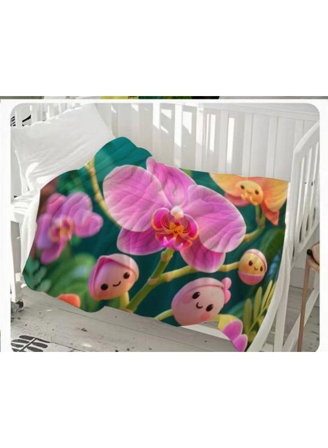 عام بطانية رقيقة من الفانيلا الكرتونية للأطفال والرضع (دافئة ومريحة، ومناسبة للنوم والألعاب) 70 سم * 100 سم - Image 2