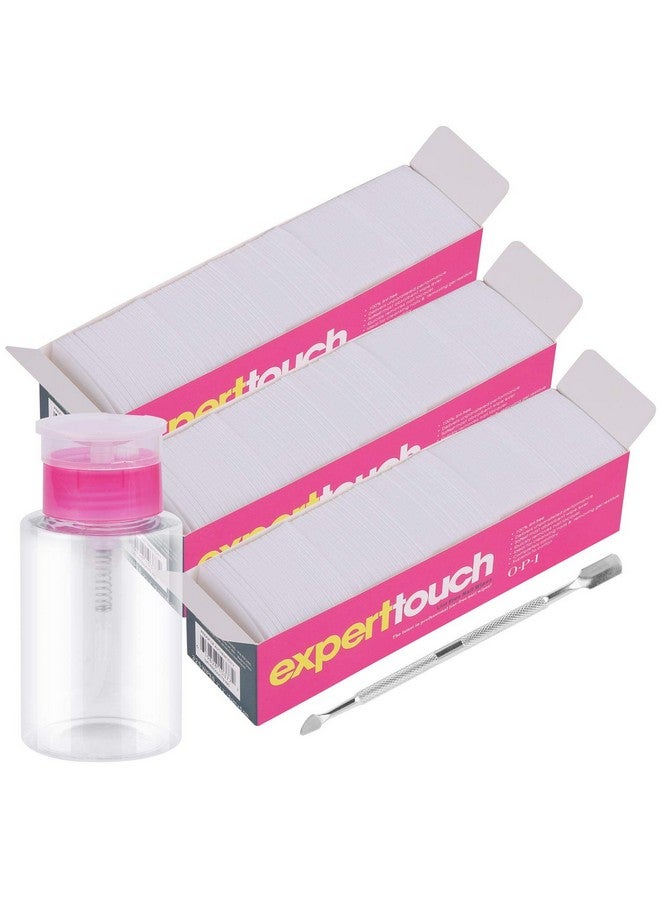 Tbestmax 960 Pcs Lint Free Nail Wipes Cotton Pads Remover To Soak Off Acrylic Gel Nail Polish With Pumb Bottle Dispenser And 1 Cuticle Pusher Tbestmax - Image 1