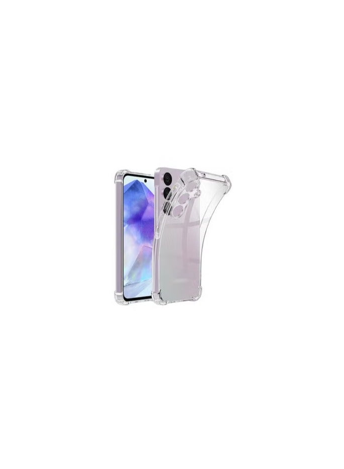 Samsung Galaxy A55 5G Gorilla Case Shock-Absorption Flexible Clear TPU Rubber Protective Cell Phone Cover Slim Fit Transparent Protective Case Cover