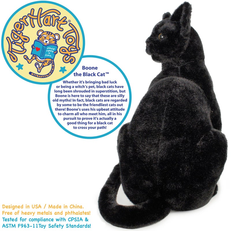 VIAHART Boone The Black Cat - 13 Inch Stuffed Animal Plush - by TigerHart Toys - Image 3