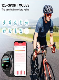PEJE PEJE Smartwatch - Smart Watch For Men,1.52" HD Display,Prayer Alerts & Arabic Support,120+ Sports Modes,IP68 Waterproof, SpO2/HR/Sleep Tracking, Bluetooth Calls,watch Compatible Android iOS (Black)  - Image 2